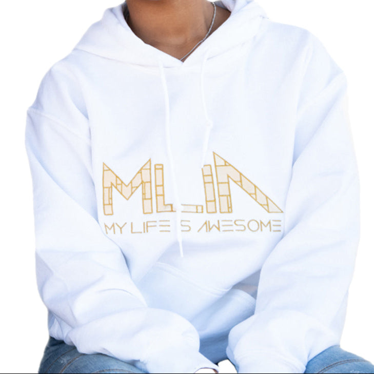 Women's MLIA Hoodie (White/Gold)